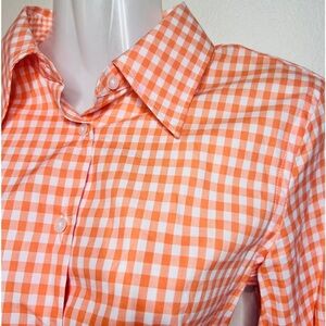 RALPH LAUREN Women Lightweight Cotton Crop Peplum Blouse Plaid Women’s size 4